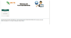 Desktop Screenshot of correspondencia.cecytes.edu.mx