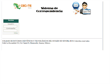 Tablet Screenshot of correspondencia.cecytes.edu.mx